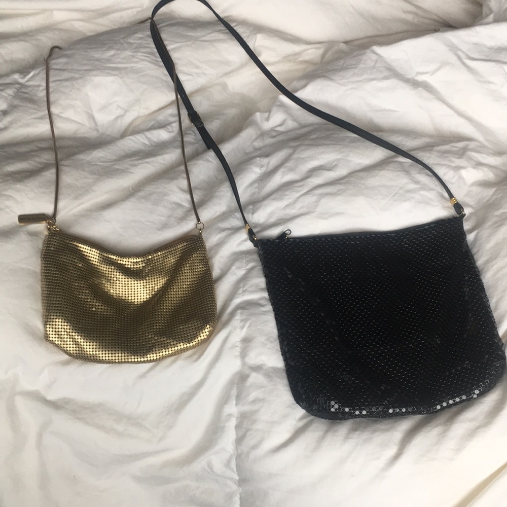 Metal mesh Whiting and Davis shoulder bags
